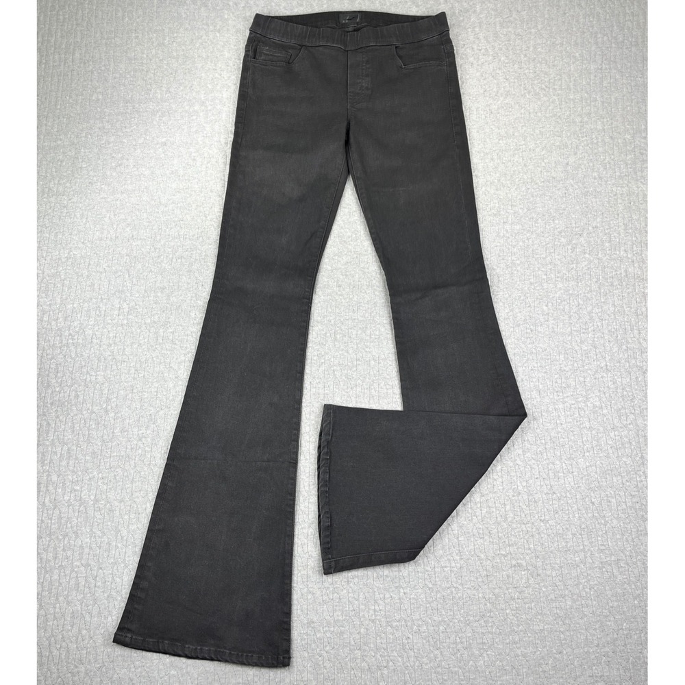 MOTHER Bootcut Flare Jeans Womens 28X34 Black Pull On Stretch Denim Pants